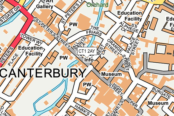 CT1 2AY map - OS OpenMap – Local (Ordnance Survey)