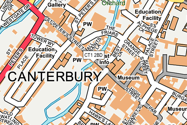 CT1 2BD map - OS OpenMap – Local (Ordnance Survey)