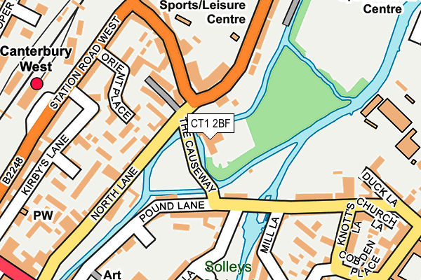 CT1 2BF map - OS OpenMap – Local (Ordnance Survey)