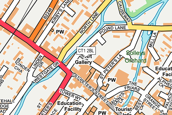 CT1 2BL map - OS OpenMap – Local (Ordnance Survey)