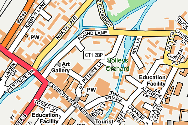 CT1 2BP map - OS OpenMap – Local (Ordnance Survey)