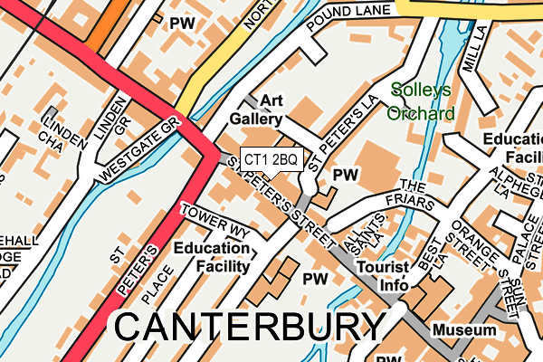 CT1 2BQ map - OS OpenMap – Local (Ordnance Survey)