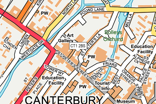 CT1 2BS map - OS OpenMap – Local (Ordnance Survey)