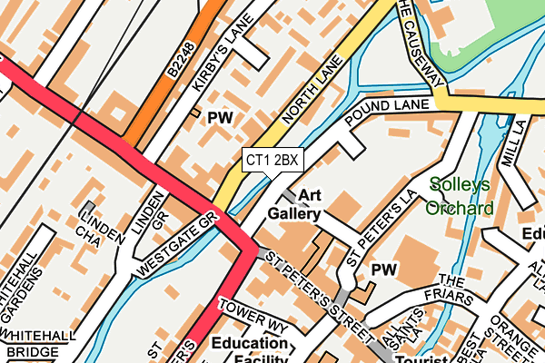 CT1 2BX map - OS OpenMap – Local (Ordnance Survey)