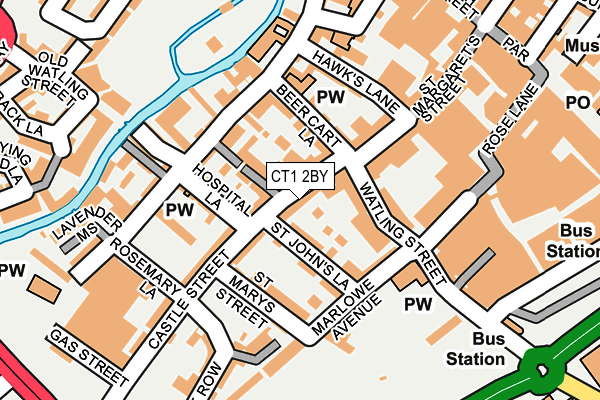 CT1 2BY map - OS OpenMap – Local (Ordnance Survey)