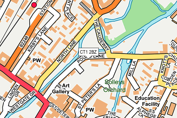 CT1 2BZ map - OS OpenMap – Local (Ordnance Survey)
