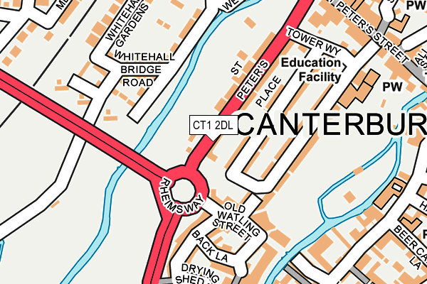 CT1 2DL map - OS OpenMap – Local (Ordnance Survey)