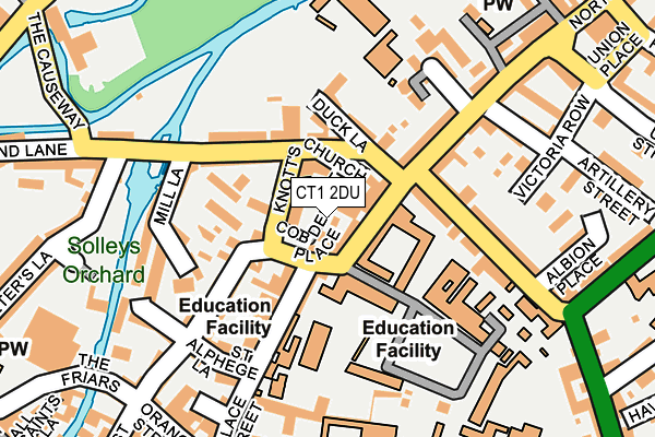 CT1 2DU map - OS OpenMap – Local (Ordnance Survey)