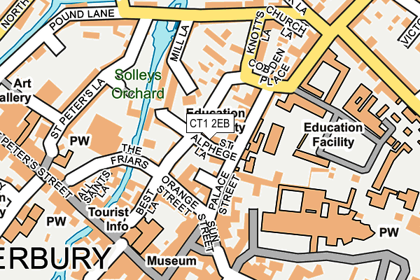 CT1 2EB map - OS OpenMap – Local (Ordnance Survey)