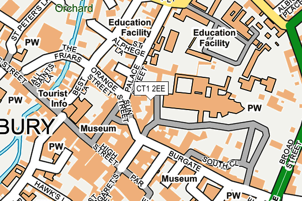 CT1 2EE map - OS OpenMap – Local (Ordnance Survey)