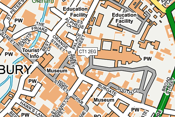 CT1 2EG map - OS OpenMap – Local (Ordnance Survey)