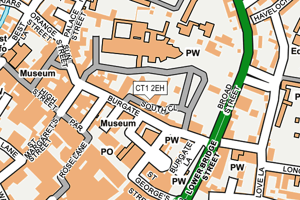 CT1 2EH map - OS OpenMap – Local (Ordnance Survey)