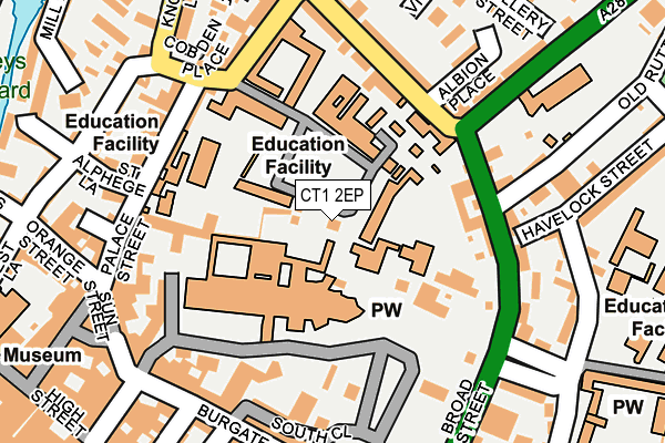 CT1 2EP map - OS OpenMap – Local (Ordnance Survey)