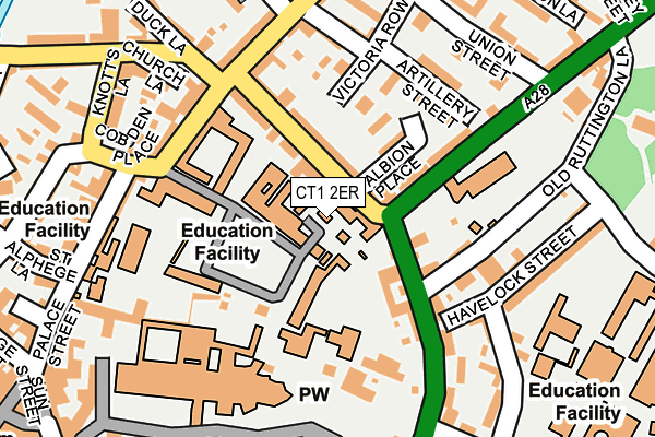 CT1 2ER map - OS OpenMap – Local (Ordnance Survey)