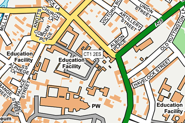 CT1 2ES map - OS OpenMap – Local (Ordnance Survey)