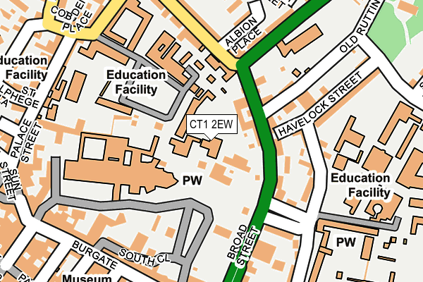 CT1 2EW map - OS OpenMap – Local (Ordnance Survey)