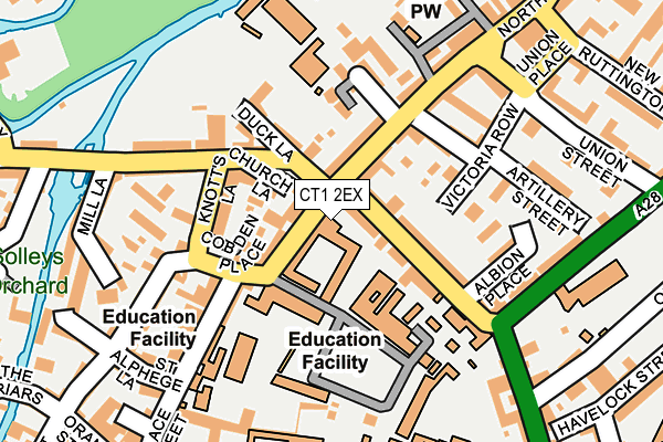 CT1 2EX map - OS OpenMap – Local (Ordnance Survey)