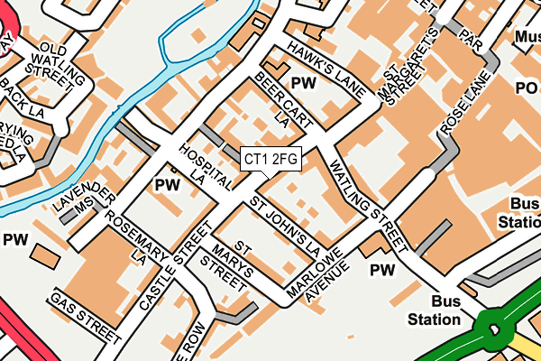 CT1 2FG map - OS OpenMap – Local (Ordnance Survey)