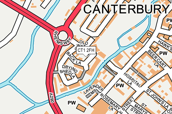 CT1 2FH map - OS OpenMap – Local (Ordnance Survey)