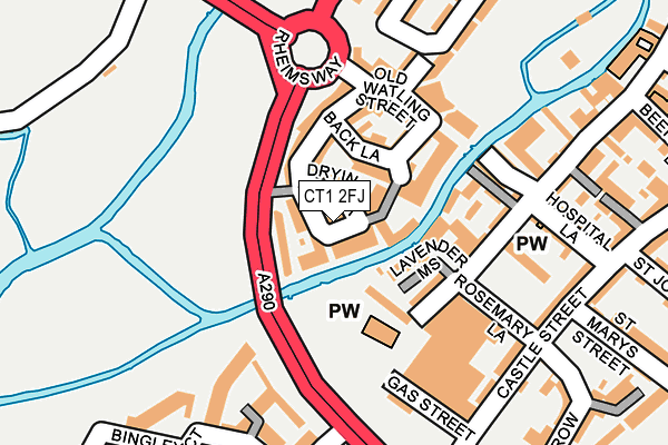 CT1 2FJ map - OS OpenMap – Local (Ordnance Survey)