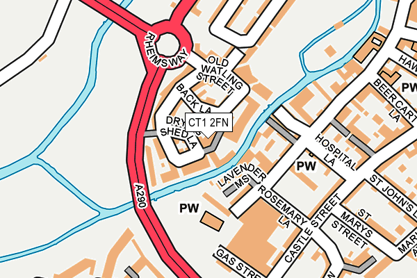 CT1 2FN map - OS OpenMap – Local (Ordnance Survey)