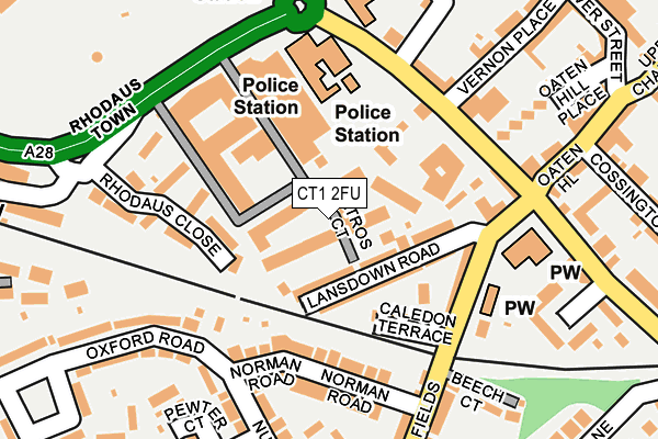 CT1 2FU map - OS OpenMap – Local (Ordnance Survey)