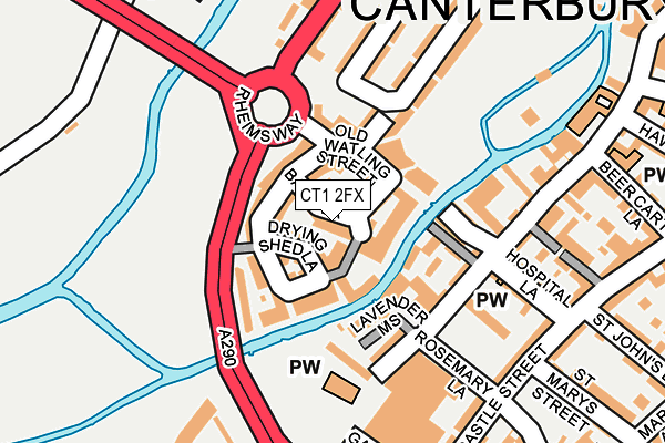 CT1 2FX map - OS OpenMap – Local (Ordnance Survey)