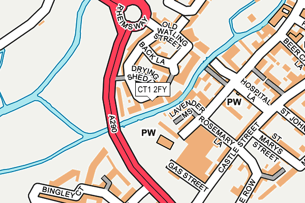 CT1 2FY map - OS OpenMap – Local (Ordnance Survey)