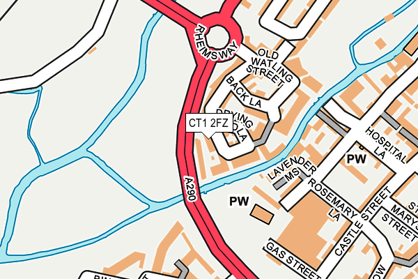 CT1 2FZ map - OS OpenMap – Local (Ordnance Survey)