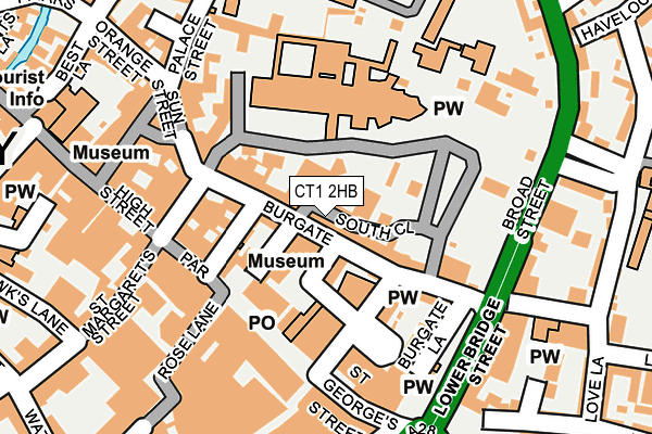 CT1 2HB map - OS OpenMap – Local (Ordnance Survey)