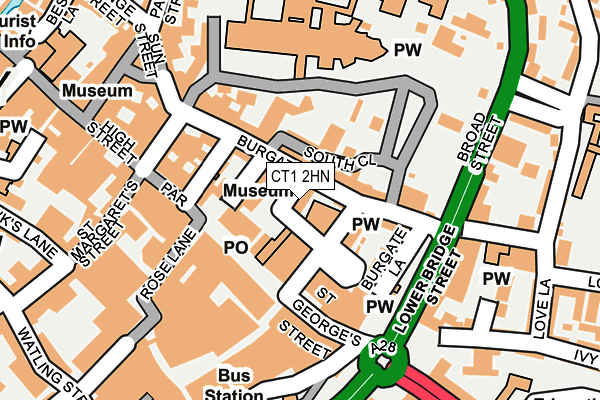 CT1 2HN map - OS OpenMap – Local (Ordnance Survey)