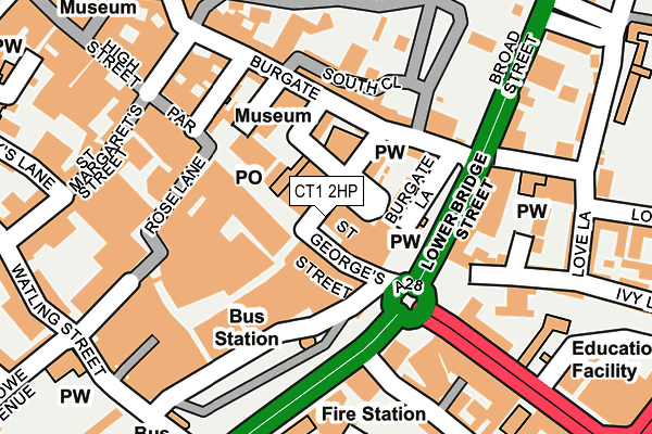 CT1 2HP map - OS OpenMap – Local (Ordnance Survey)