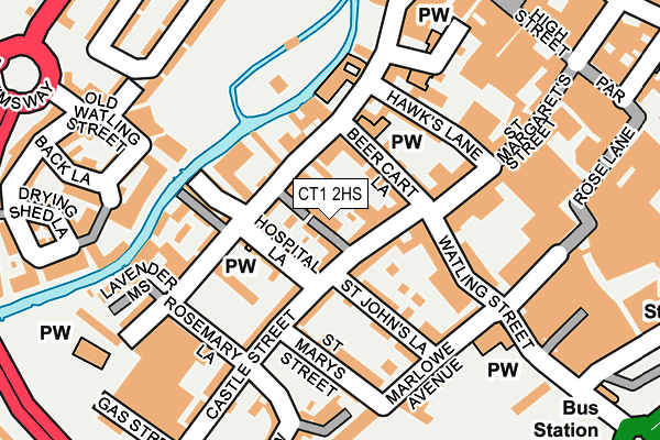 CT1 2HS map - OS OpenMap – Local (Ordnance Survey)