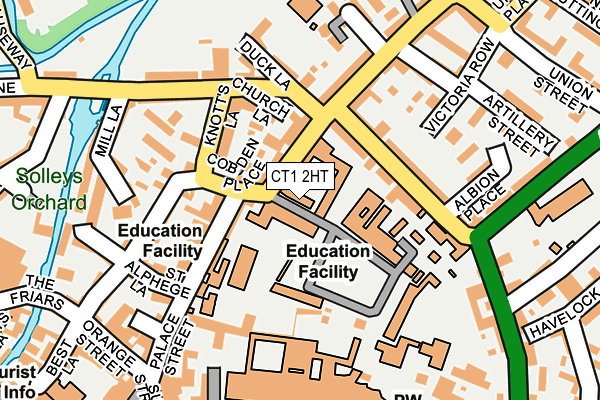 CT1 2HT map - OS OpenMap – Local (Ordnance Survey)