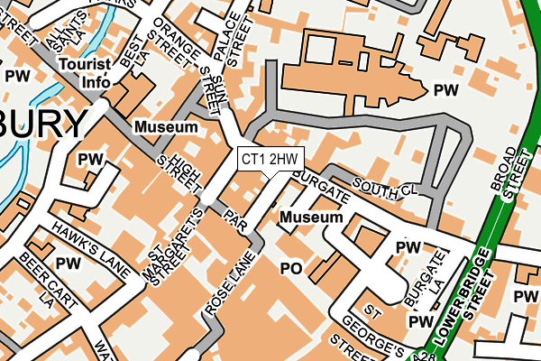 CT1 2HW map - OS OpenMap – Local (Ordnance Survey)