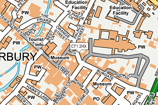 CT1 2HX map - OS OpenMap – Local (Ordnance Survey)