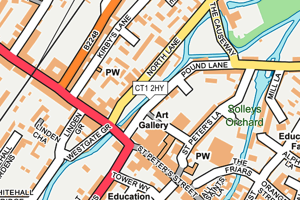 CT1 2HY map - OS OpenMap – Local (Ordnance Survey)
