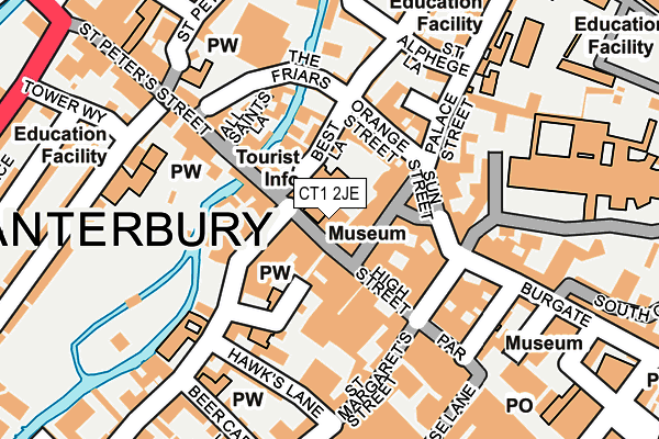 CT1 2JE map - OS OpenMap – Local (Ordnance Survey)