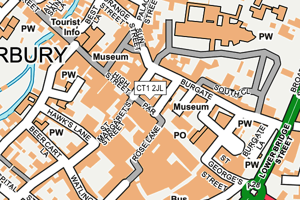 CT1 2JL map - OS OpenMap – Local (Ordnance Survey)