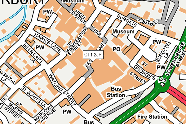 CT1 2JP map - OS OpenMap – Local (Ordnance Survey)