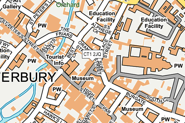 CT1 2JQ map - OS OpenMap – Local (Ordnance Survey)