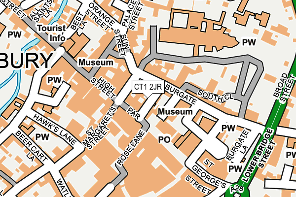 CT1 2JR map - OS OpenMap – Local (Ordnance Survey)