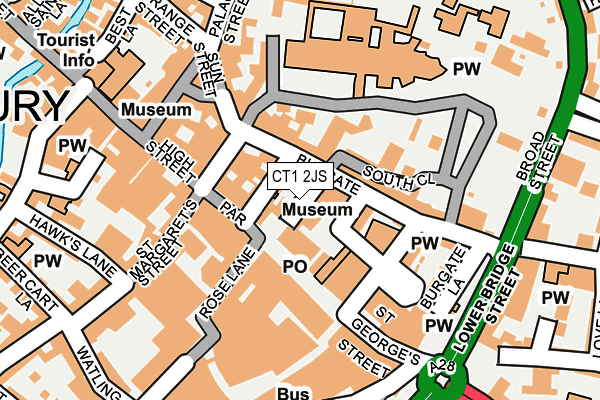 CT1 2JS map - OS OpenMap – Local (Ordnance Survey)
