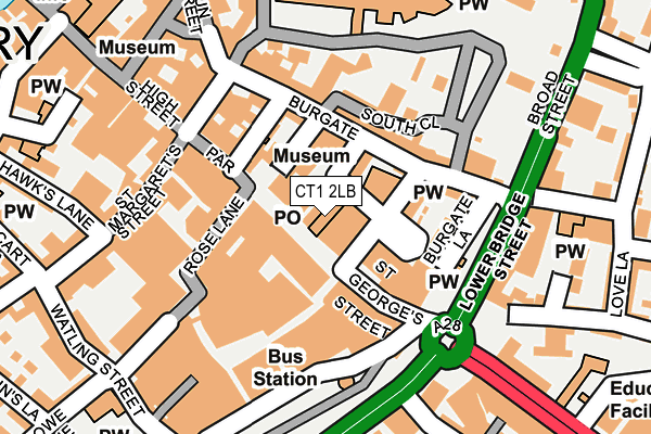 CT1 2LB map - OS OpenMap – Local (Ordnance Survey)