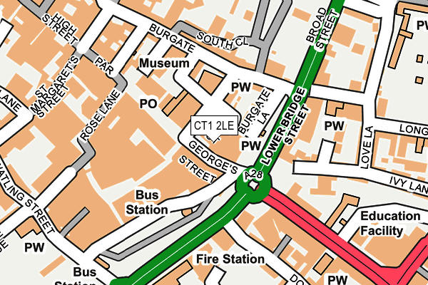 CT1 2LE map - OS OpenMap – Local (Ordnance Survey)