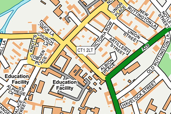 CT1 2LT map - OS OpenMap – Local (Ordnance Survey)