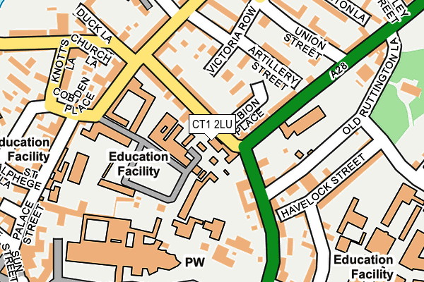 CT1 2LU map - OS OpenMap – Local (Ordnance Survey)