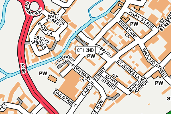 CT1 2ND map - OS OpenMap – Local (Ordnance Survey)