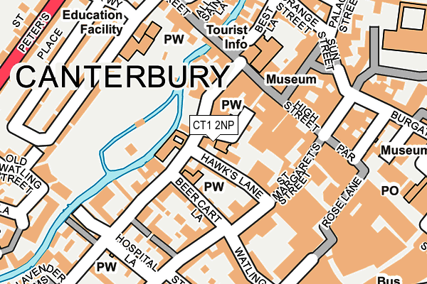 CT1 2NP map - OS OpenMap – Local (Ordnance Survey)