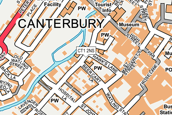 CT1 2NS map - OS OpenMap – Local (Ordnance Survey)